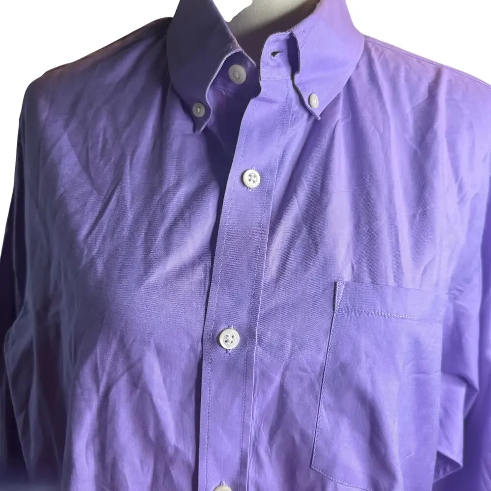 Banana Republic Soft Wash Lavender Button Down Shirt, Men's Size Large
